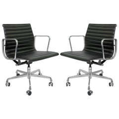 Pair of Herman Miller EA335 Eames Aluminum Group Management Chairs