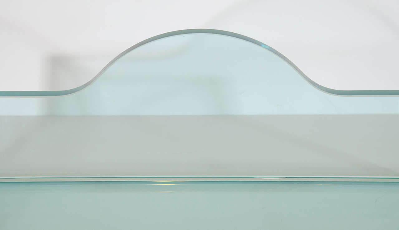 20th Century Pair of Solid Glass Trays or Shelves