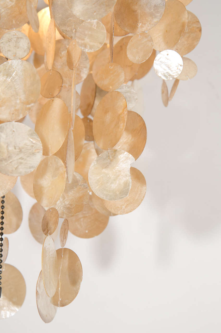 20th Century Capiz Shell Chandelier 2