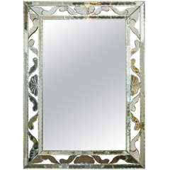 Midcentury Large Decorative Venetian Wall Mirror