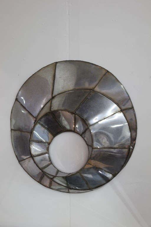 Signed 1971 Nautilus Art Wall Sculpture