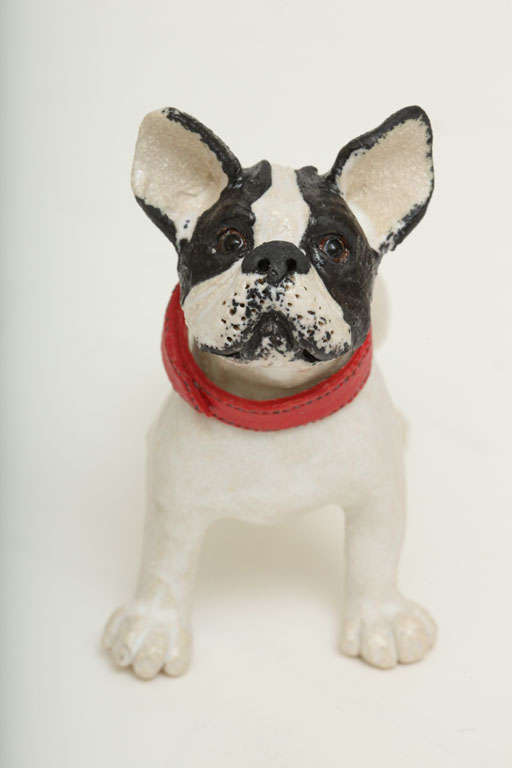 Handmade Ceramic Boston Terrier Statue