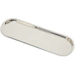 Art Deco Silver Plate Long Oval Tray