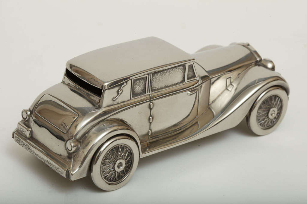 English Silver Plate Rolls-Royce Money Box/Piggy Bank