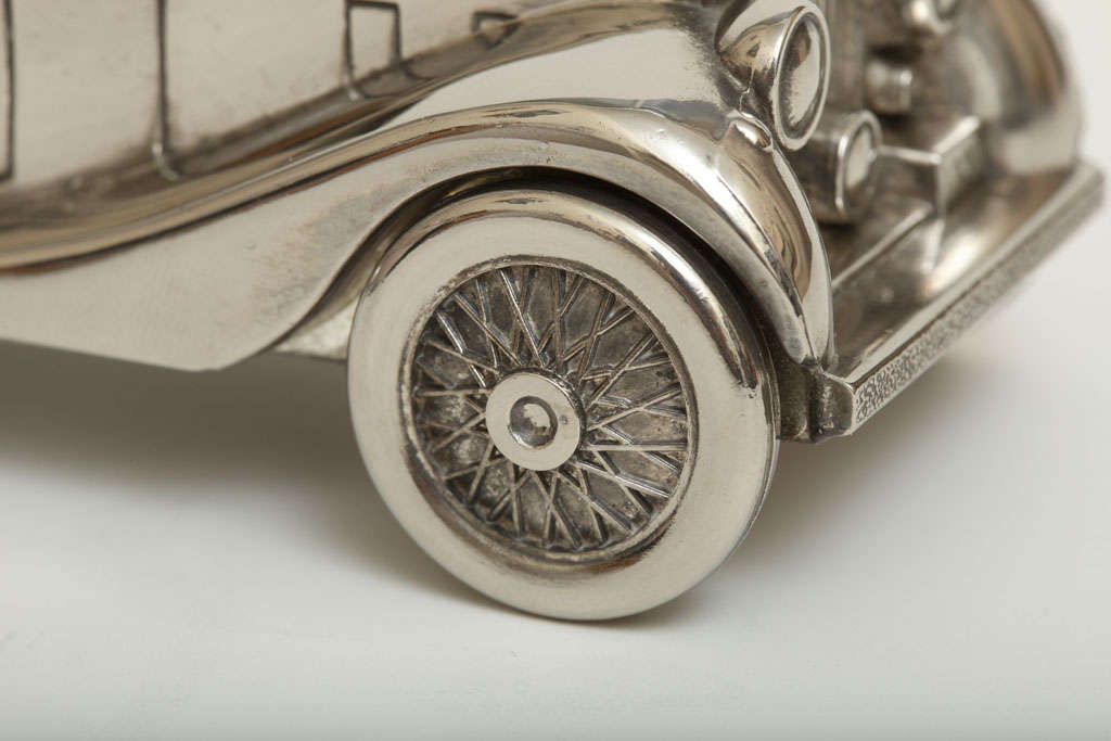 Mid-20th Century Silver Plate Rolls-Royce Money Box/Piggy Bank