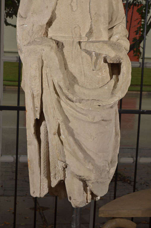 French Classic 18th Century Limestone Figure