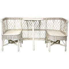 Antique Wicker Breakfast Nook