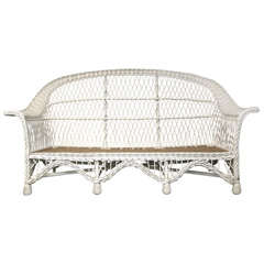 Antique Bar Harbor Wicker Sofa