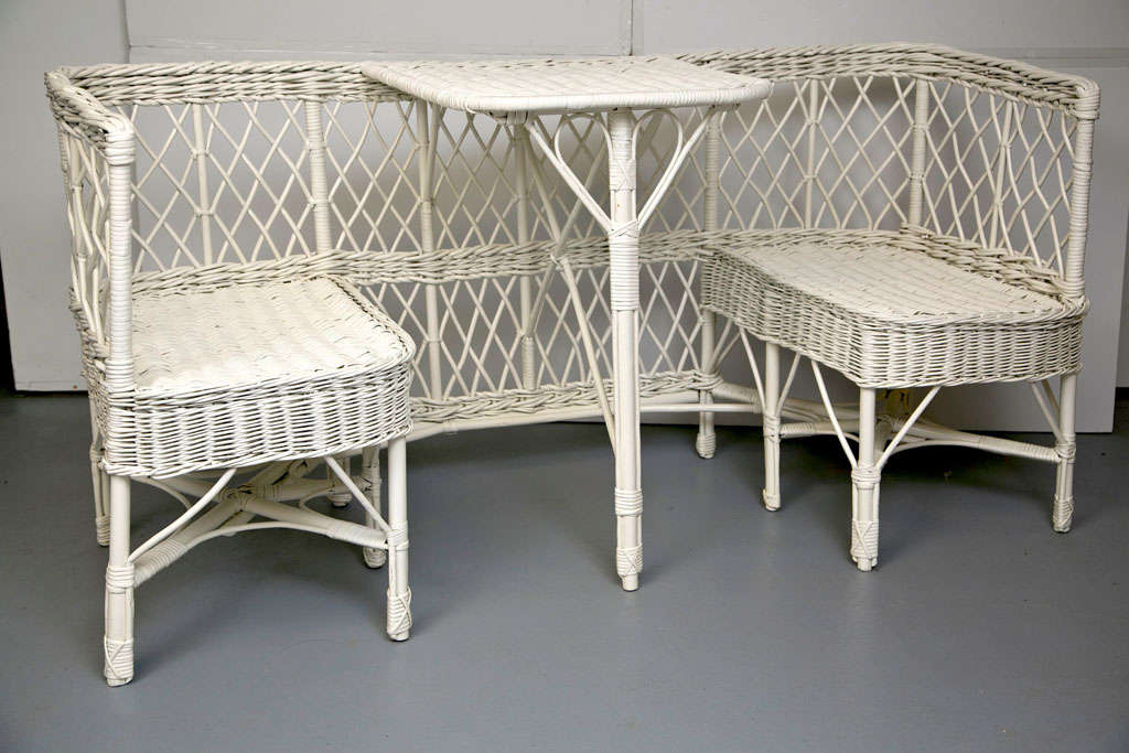 Antique Wicker Breakfast Nook at 1stDibs vintage breakfast nook