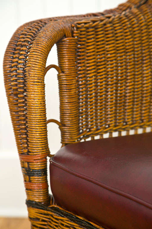 American Antique Deco Wicker Chairs - Three available