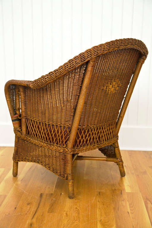 20th Century Antique Deco Wicker Chairs - Three available