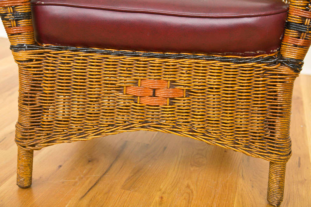 Antique Deco Wicker Chairs - Three available 4