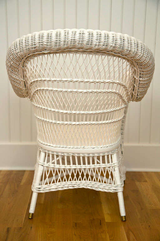 Reed Antique Victorian Wicker Arm Chair
