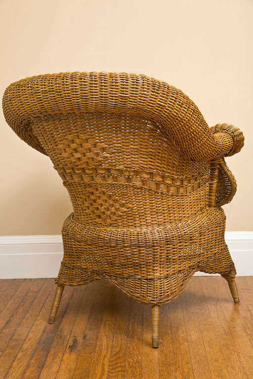 19th Century Victorian Wicker Chair
