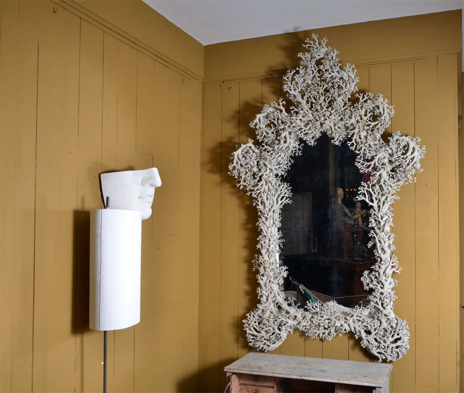 UNIQUE PIECE OF A CONTEMPORARY ARTIST; EACH BRANCHES AND EACH LEAVES IS MOLDED BY HAND BY THE ARTIST; 
HERE SHOWN IN A ALL WHITE VERSION.