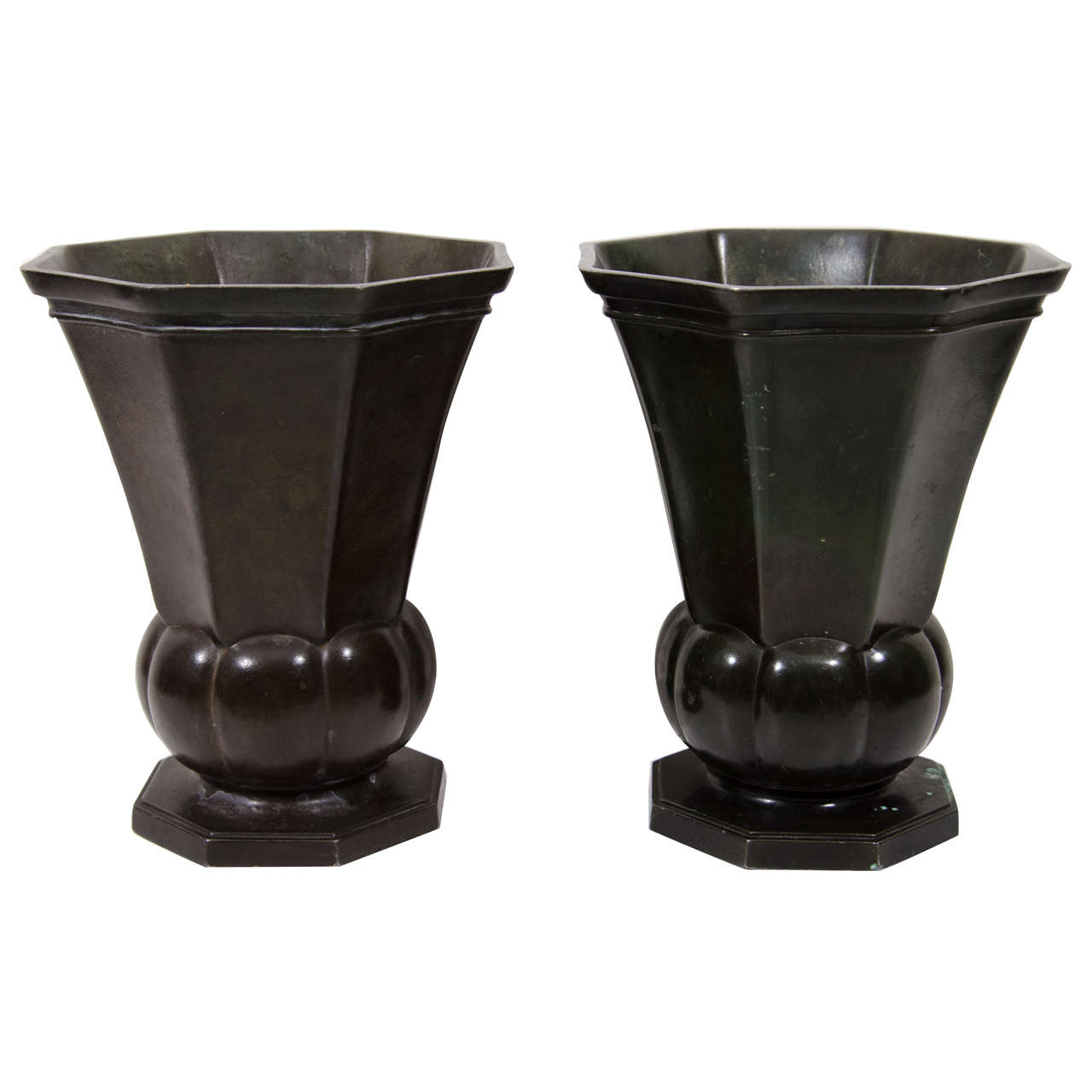 Just Andersen Bronze Vases