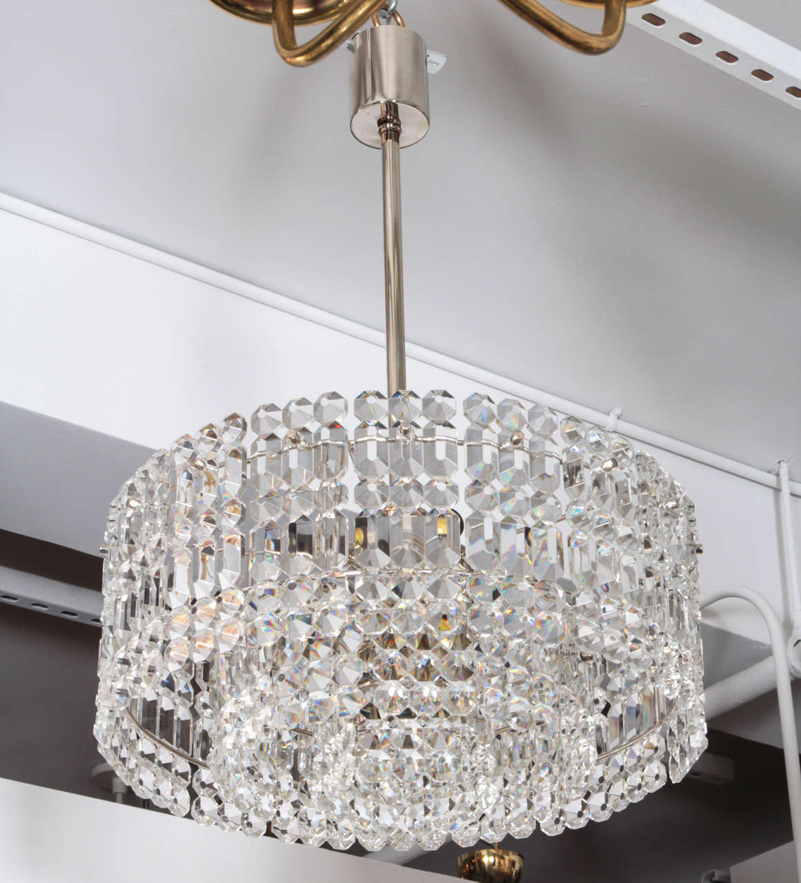 Geometric Crystal Prism Chandelier by Kinkeldey In Good Condition For Sale In New York, NY