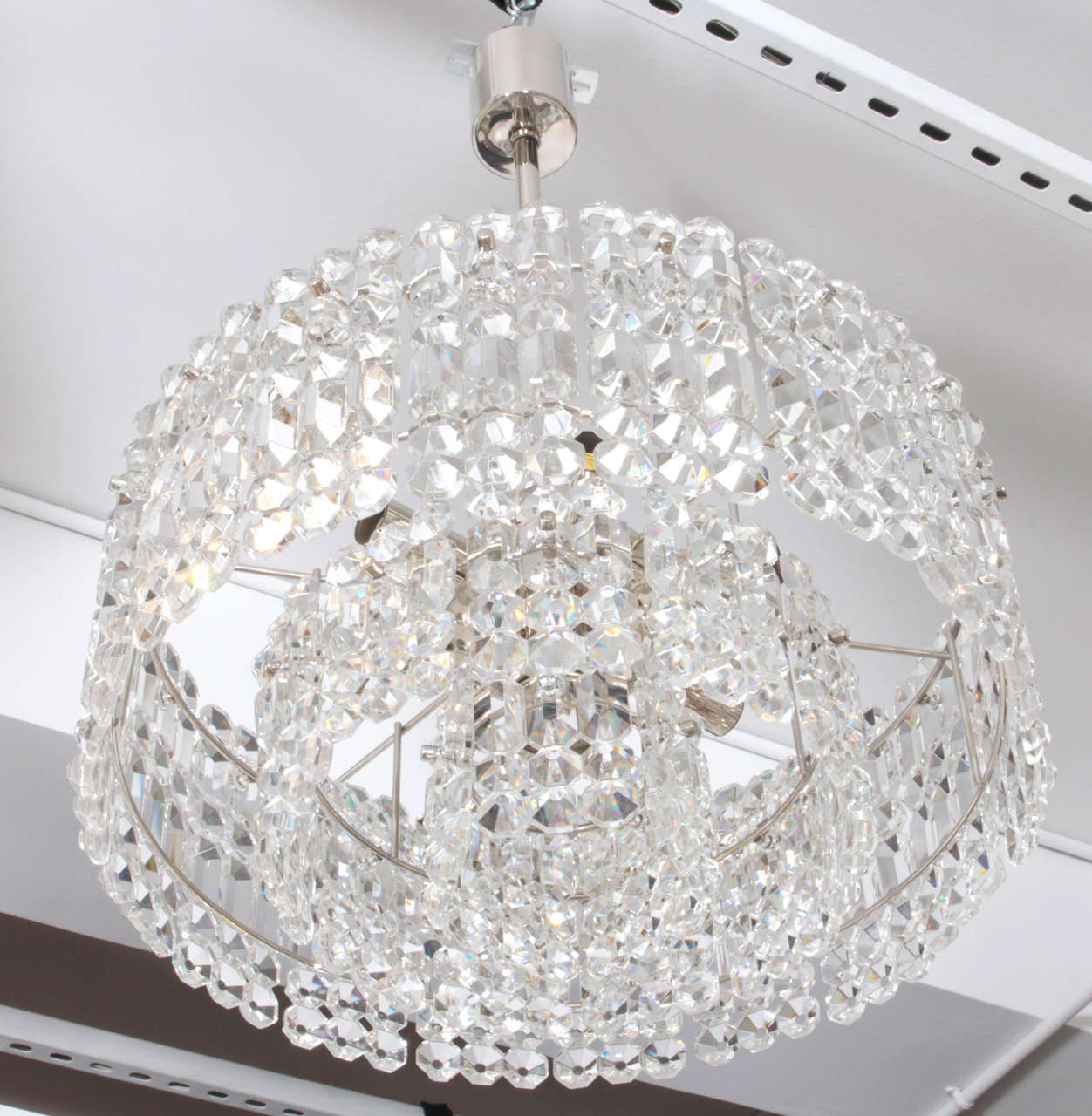 Geometric Crystal Prism Chandelier by Kinkeldey For Sale at 1stDibs