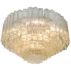 A Midcentury Murano Tubular Glass Chandelier