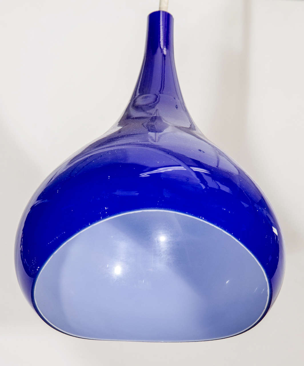 Mid Century TriColored Pendant Light with Glass Shades at 1stDibs