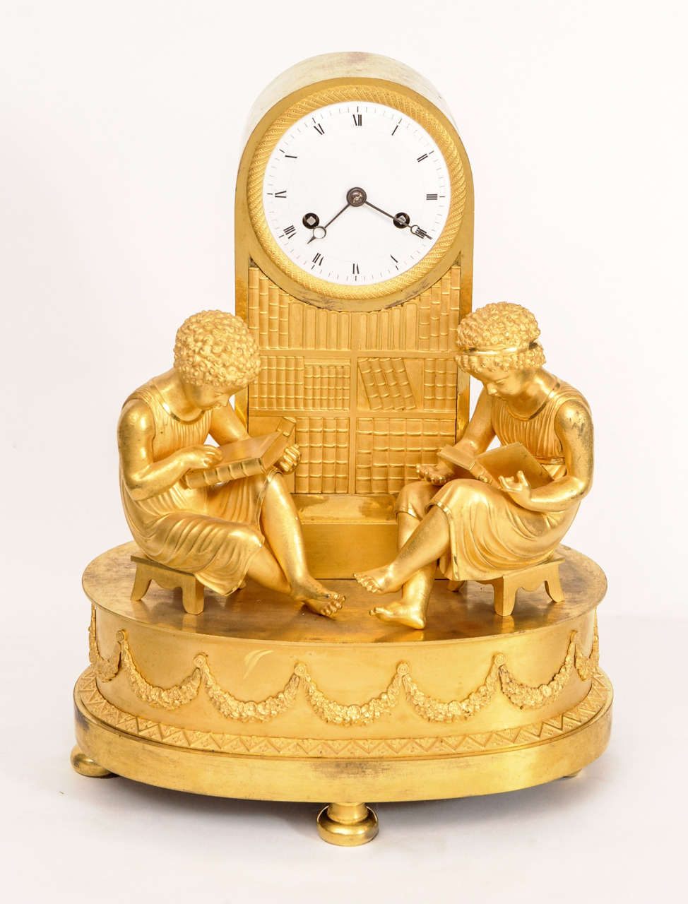 Attractive Empire Ormolu Mantel Clock circa 1820