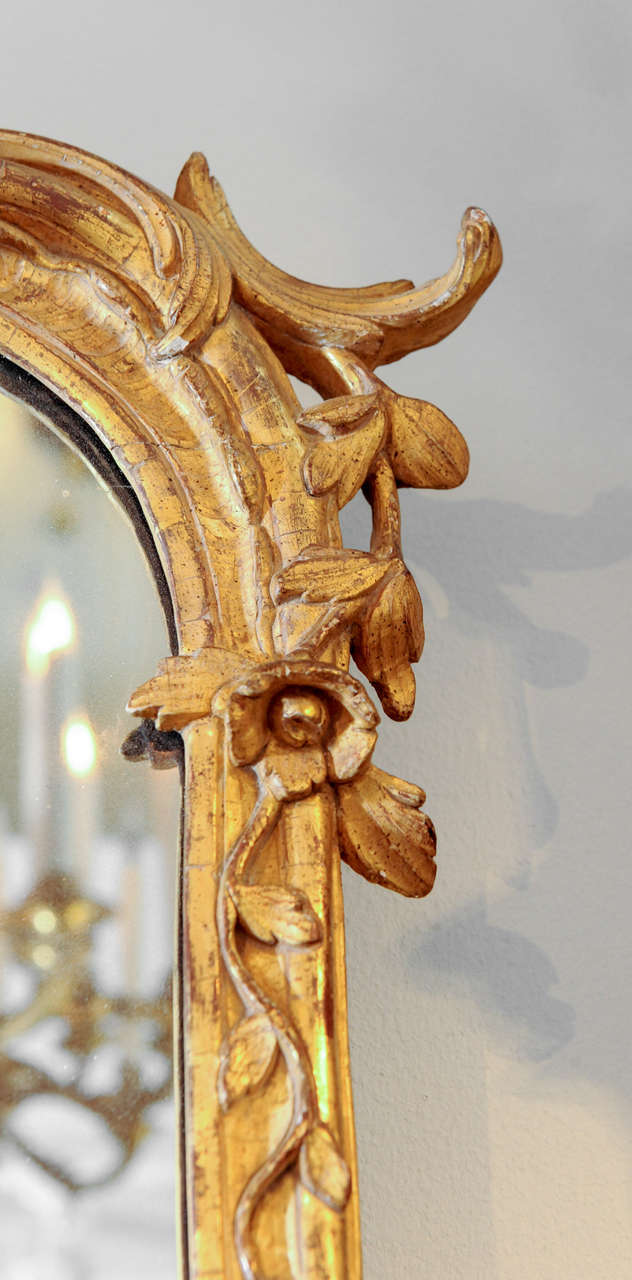 18th Century and Earlier A Dutch giltwood mirror, mid-18th Century For Sale