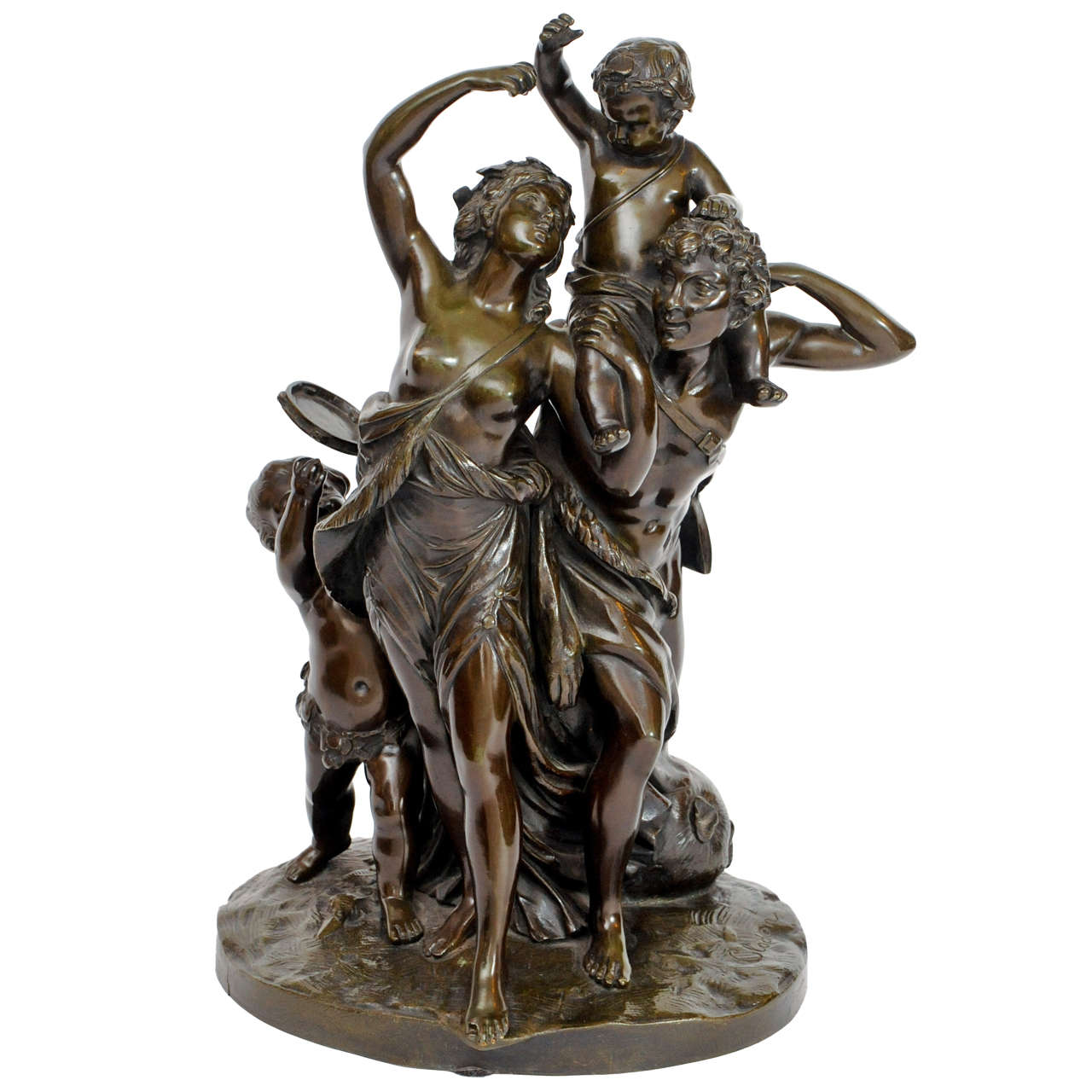 Claudion 1880 Bronze Sculpture of the Happy Family For Sale