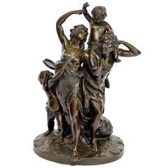 Claudion 1880 Bronze Sculpture of the Happy Family