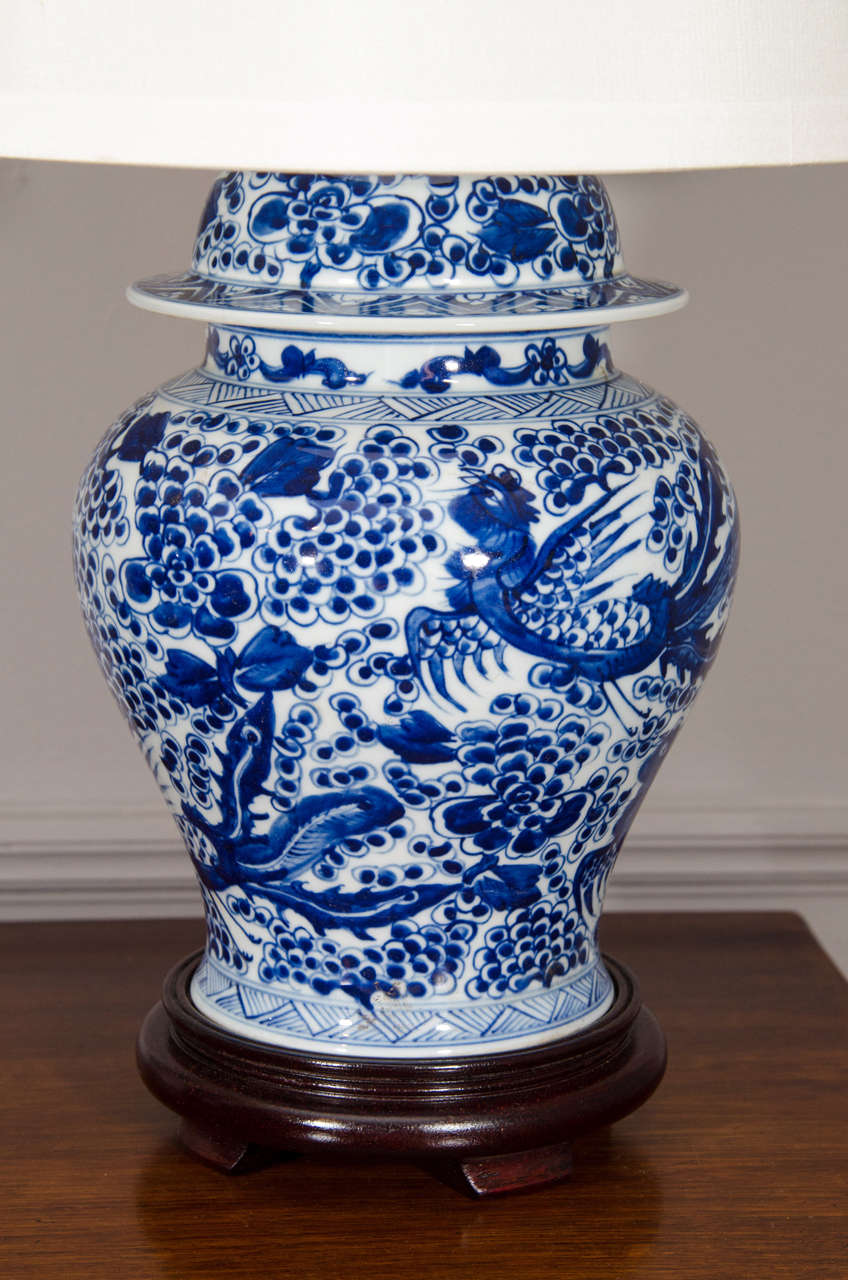 blue and white chinese lamps