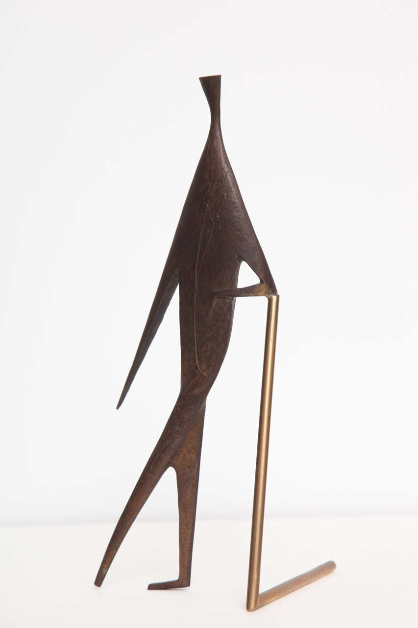 Modern Sculpture, Metal, by Carl Aubock, C 1960, Austria