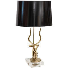 Brass Sculpture Table Lamp