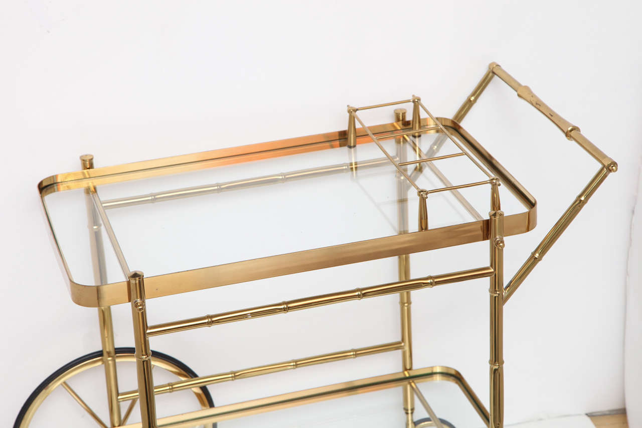 Mid-Century Modern Bar Cart, Brass