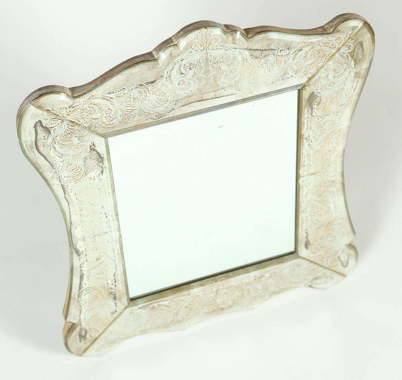 American Verre Églomisé Vanity Mirror by New Era Glass