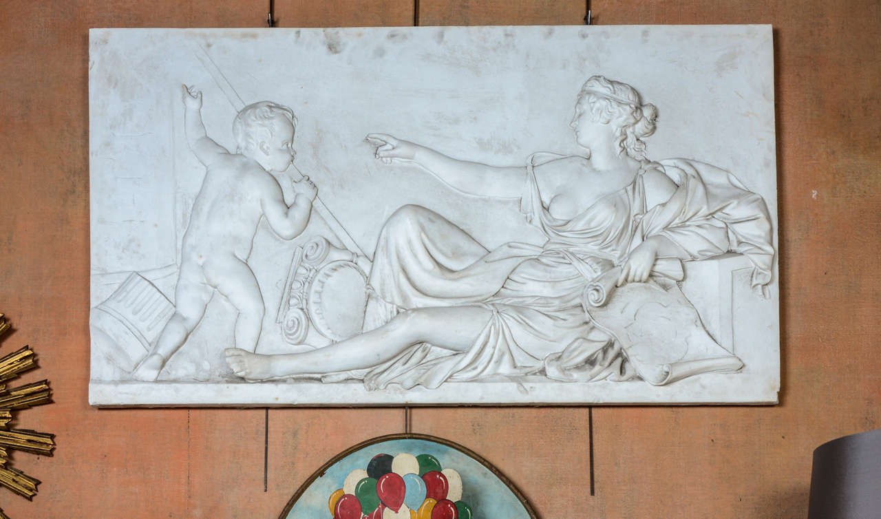 Plaster Panel of the Goddess of Architecture, circa 1940