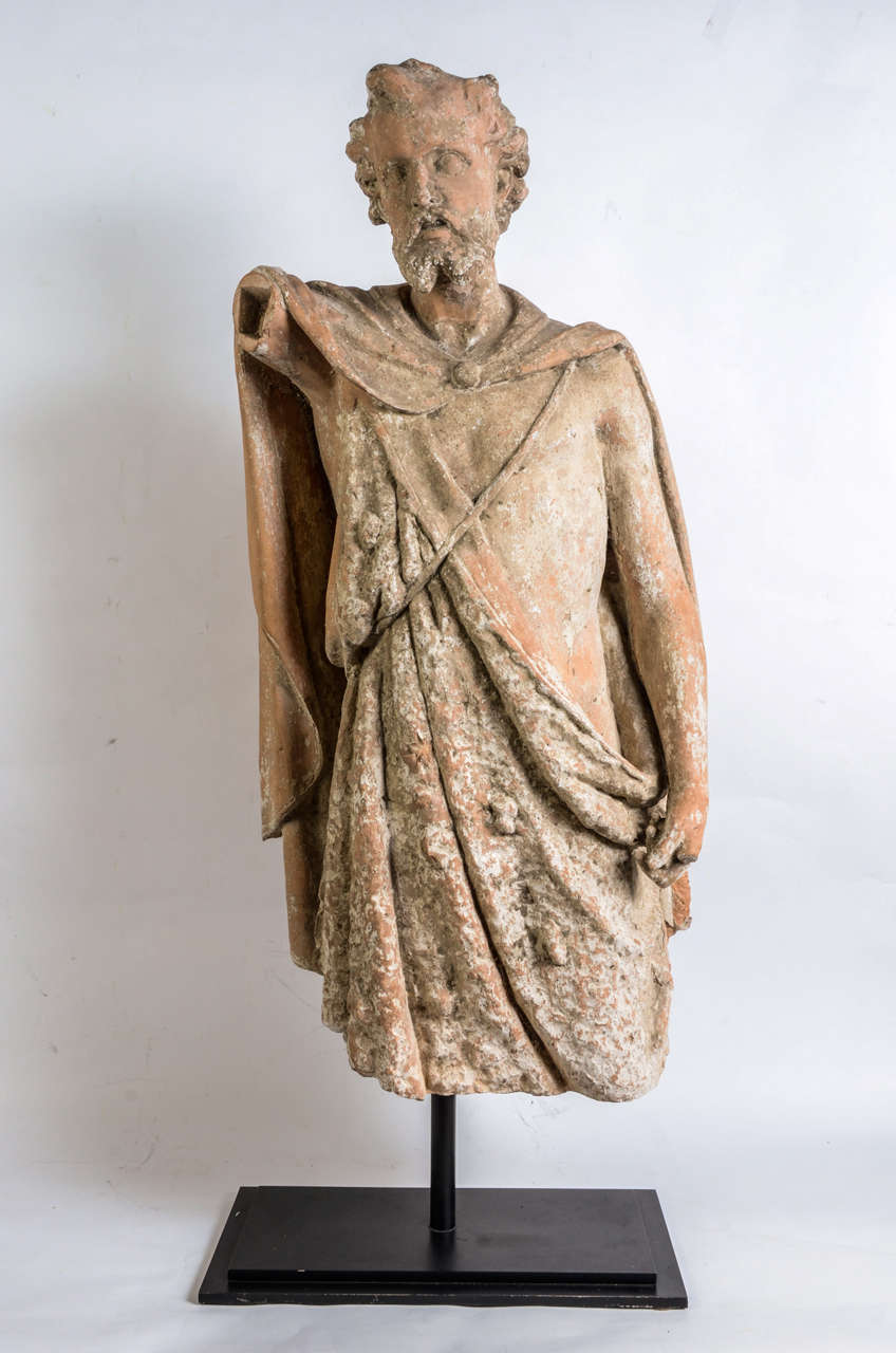 Terra Cotta Sculpture of Saint John The Baptiste, 19th Century