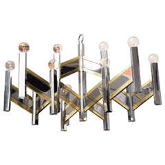 Italian 1960s Architectural Ceiling Fixture by Gaetano Sciolari 11