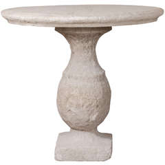 Oval Stone Pedestal Table