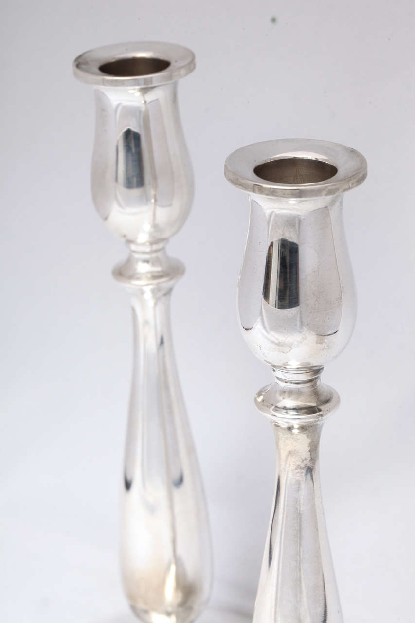 Cartier Pair of Sterling Silver Candlesticks at 1stDibs cartier