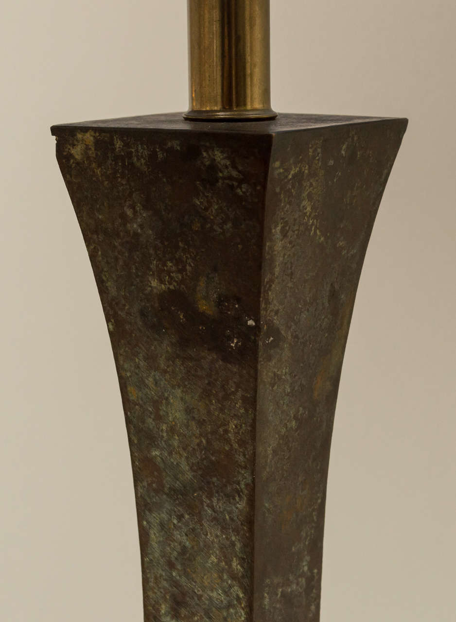 Mid-20th Century Stewart Ross James Bronze Lamp for Hansen