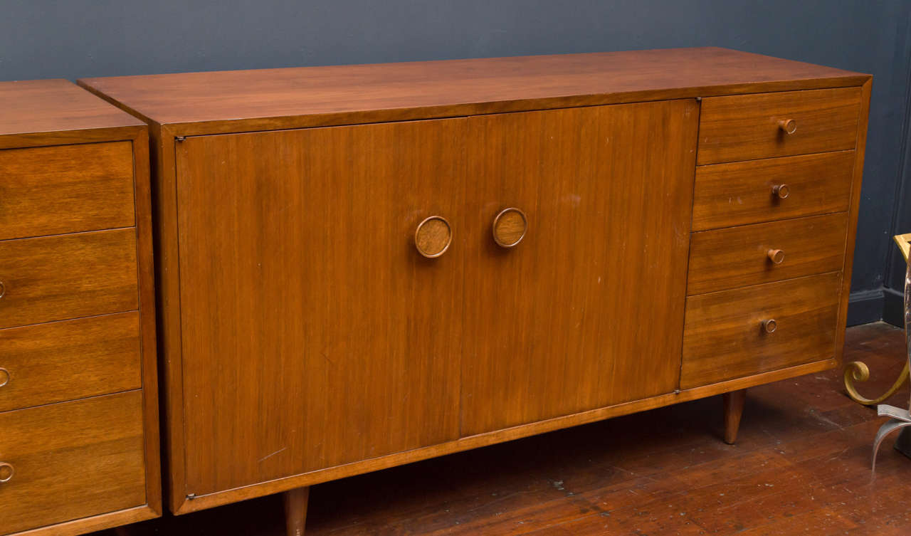 George Nelson Walnut Cabinet, 1950s In Good Condition In San Francisco, CA