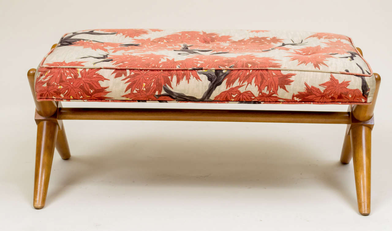Mid 20th Century Robsjohn-Gibbings "X" Form Bench