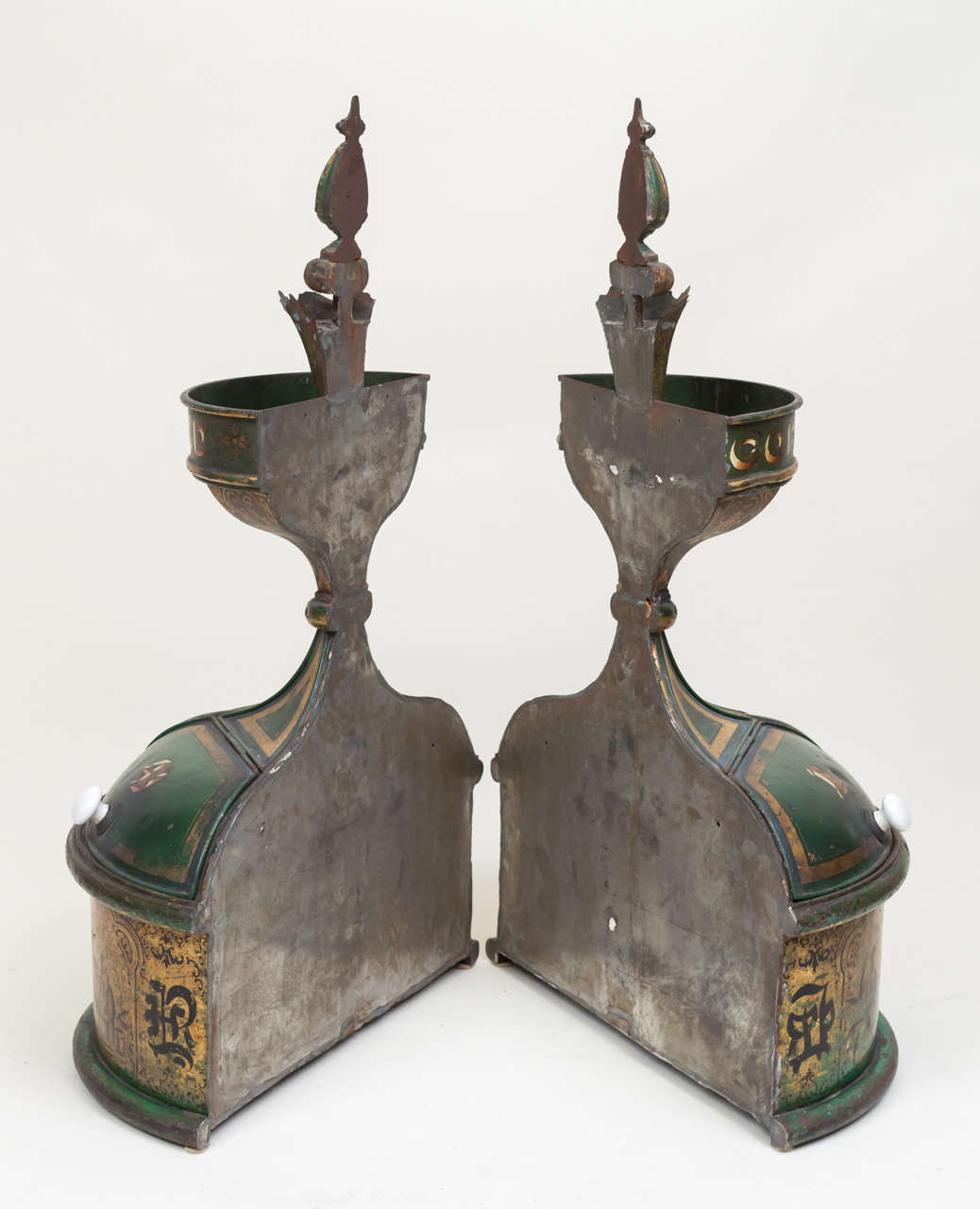 Pair of 19th Century English Tole Coffee Bins For Sale 4