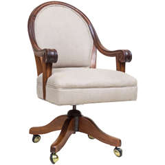 Late Victorian Walnut Desk Chair 5