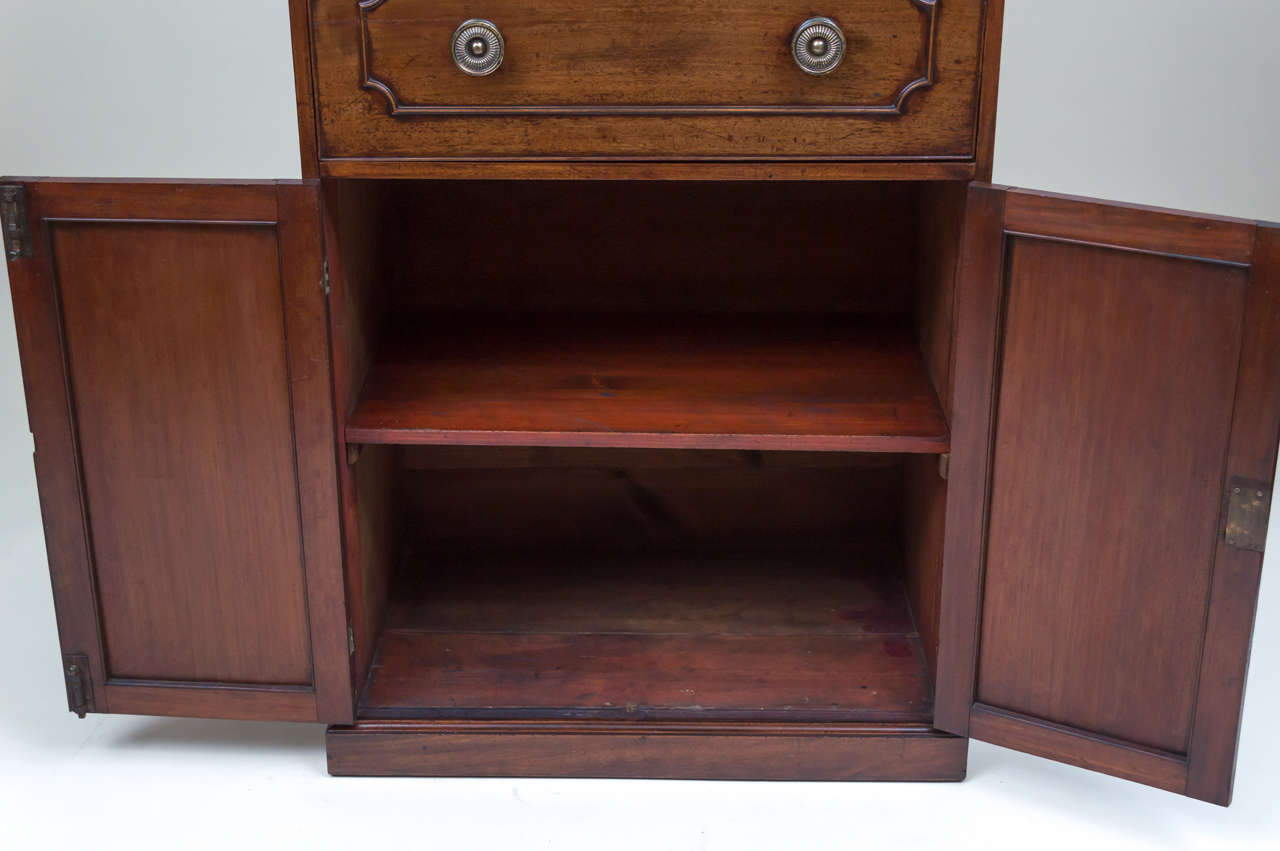 Mahogany 19th Century Regency Style Bookcase Cabinet of Diminutive Scale