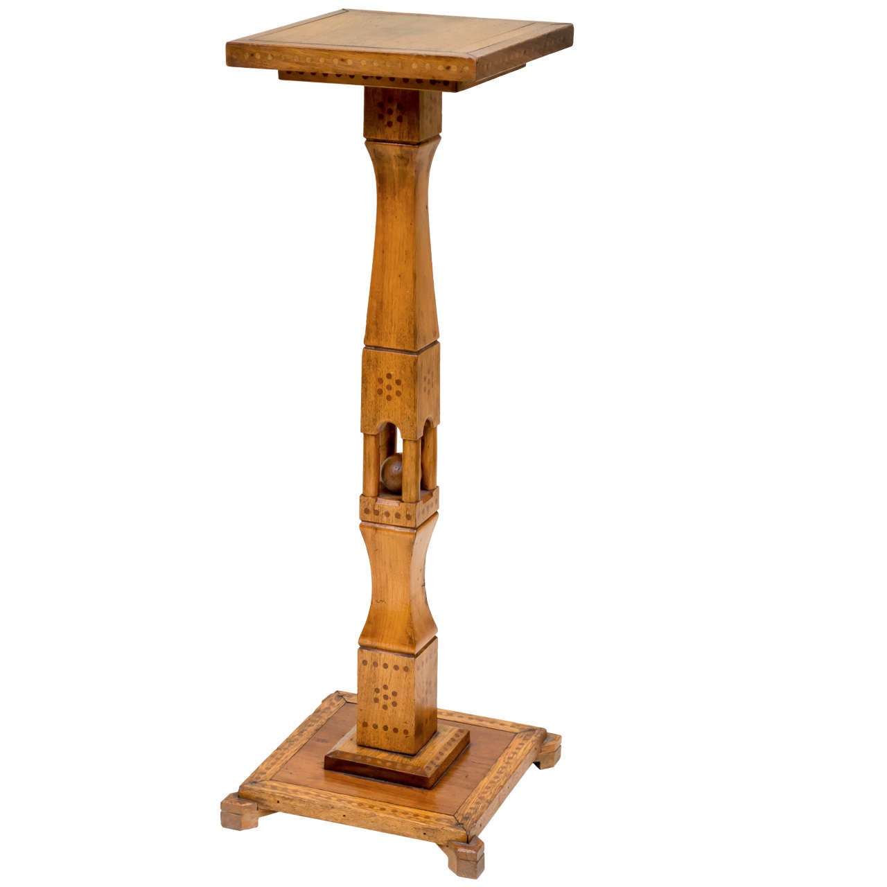 American Folk Art Pedestal Stand