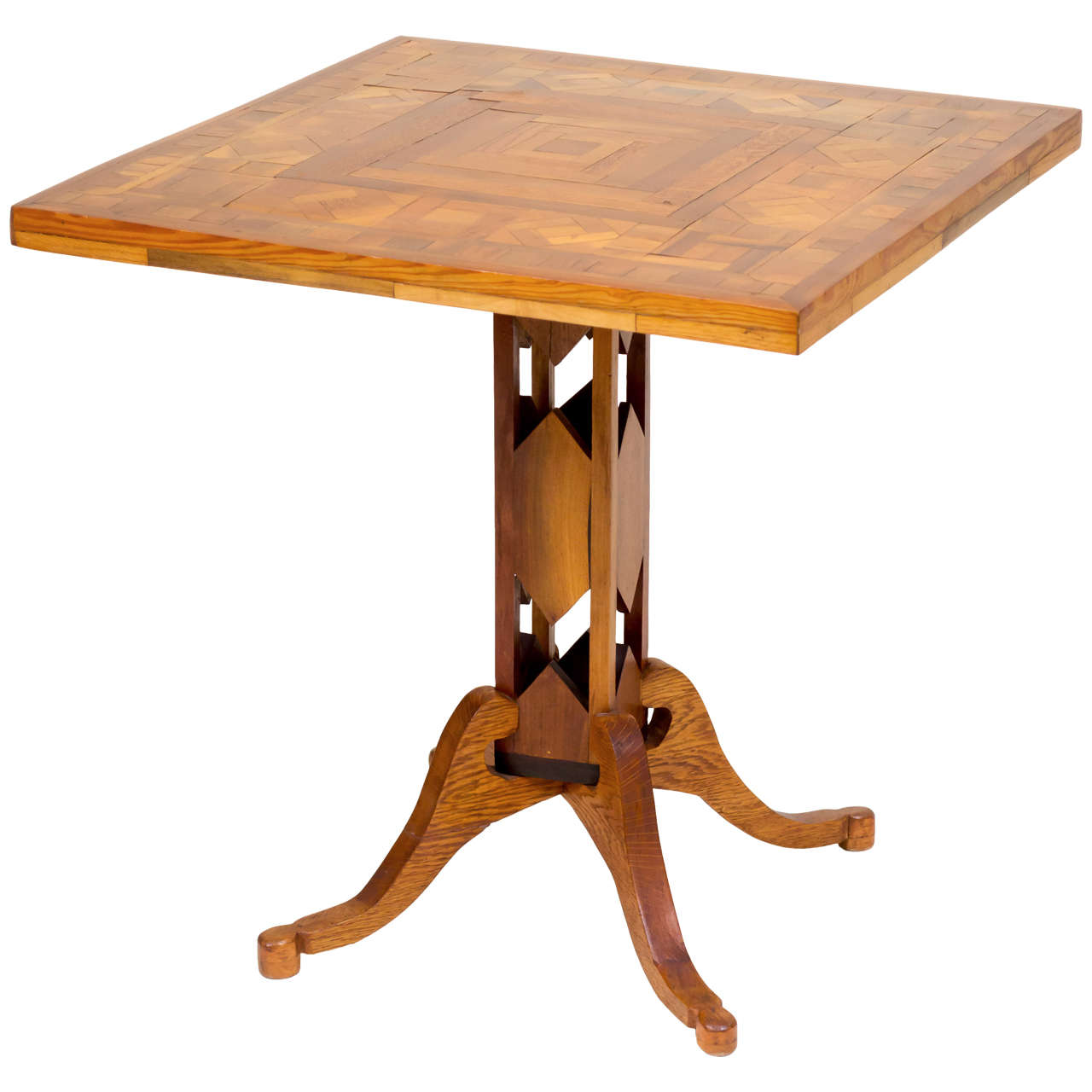 Early 20th Century American Folk Art Pedestal Table For Sale