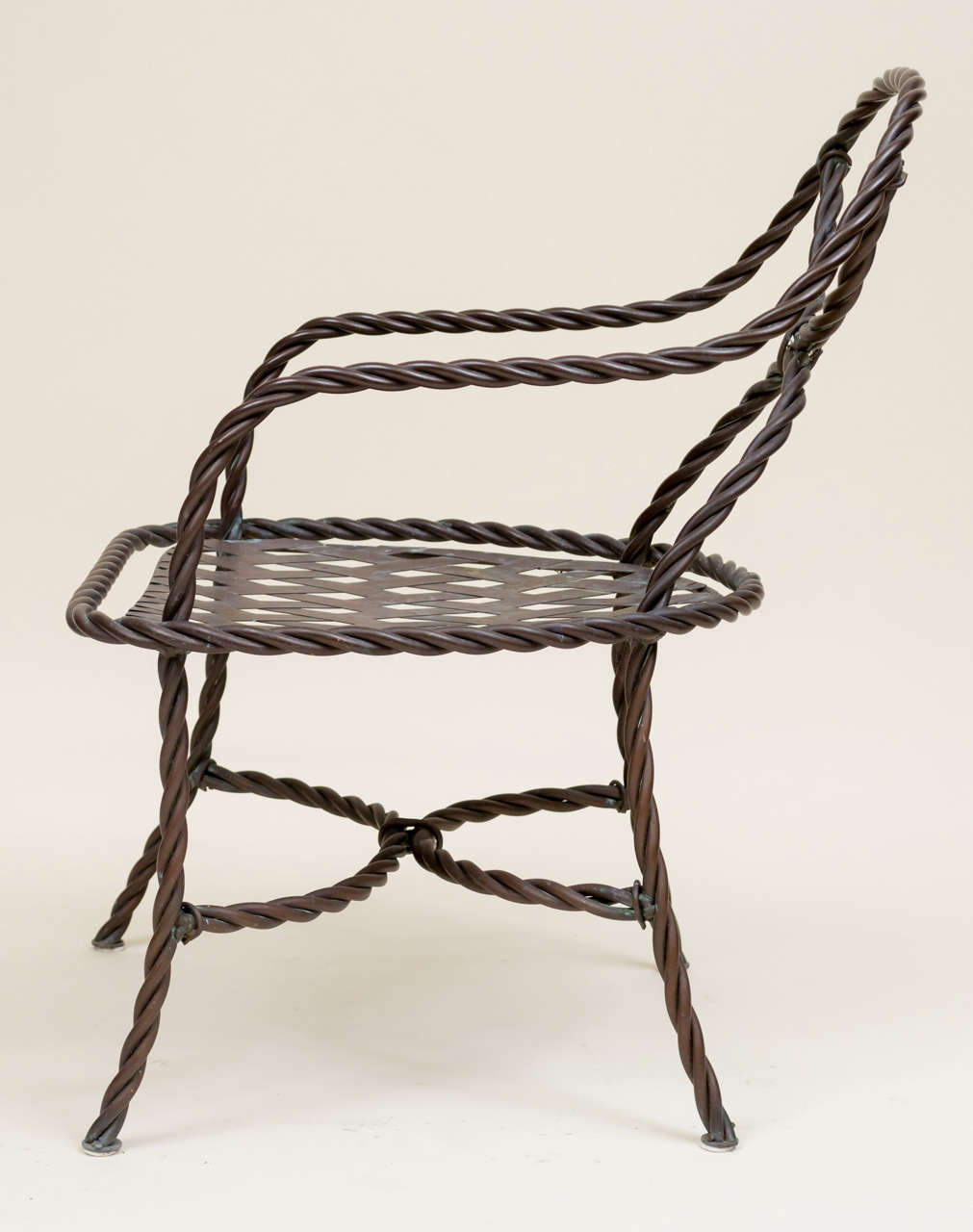 Unknown Mid-20th Century Bronze Cable Chairs For Sale