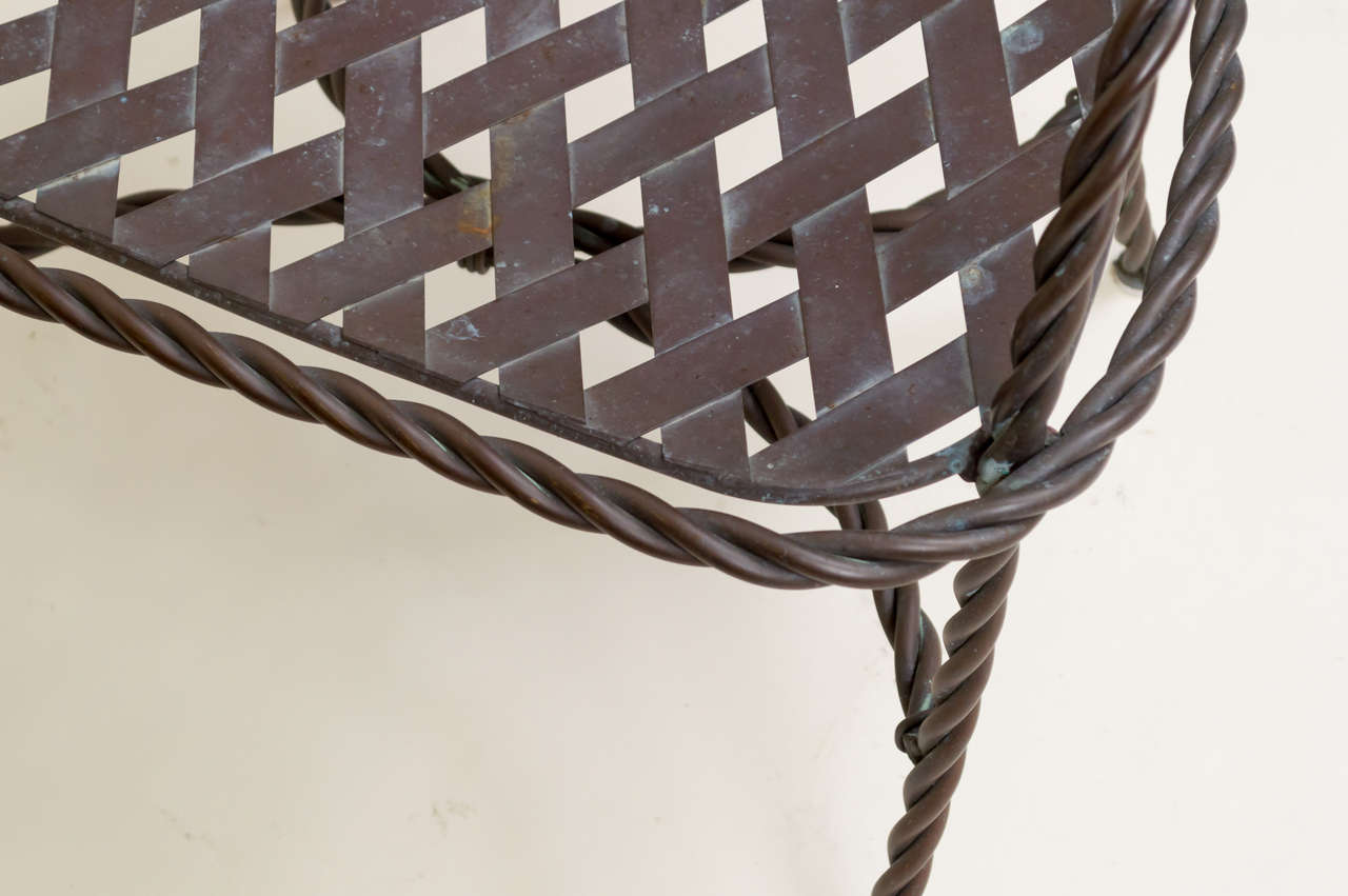 Chaises câbles bronze du milieu du XXe siècle en vente 1