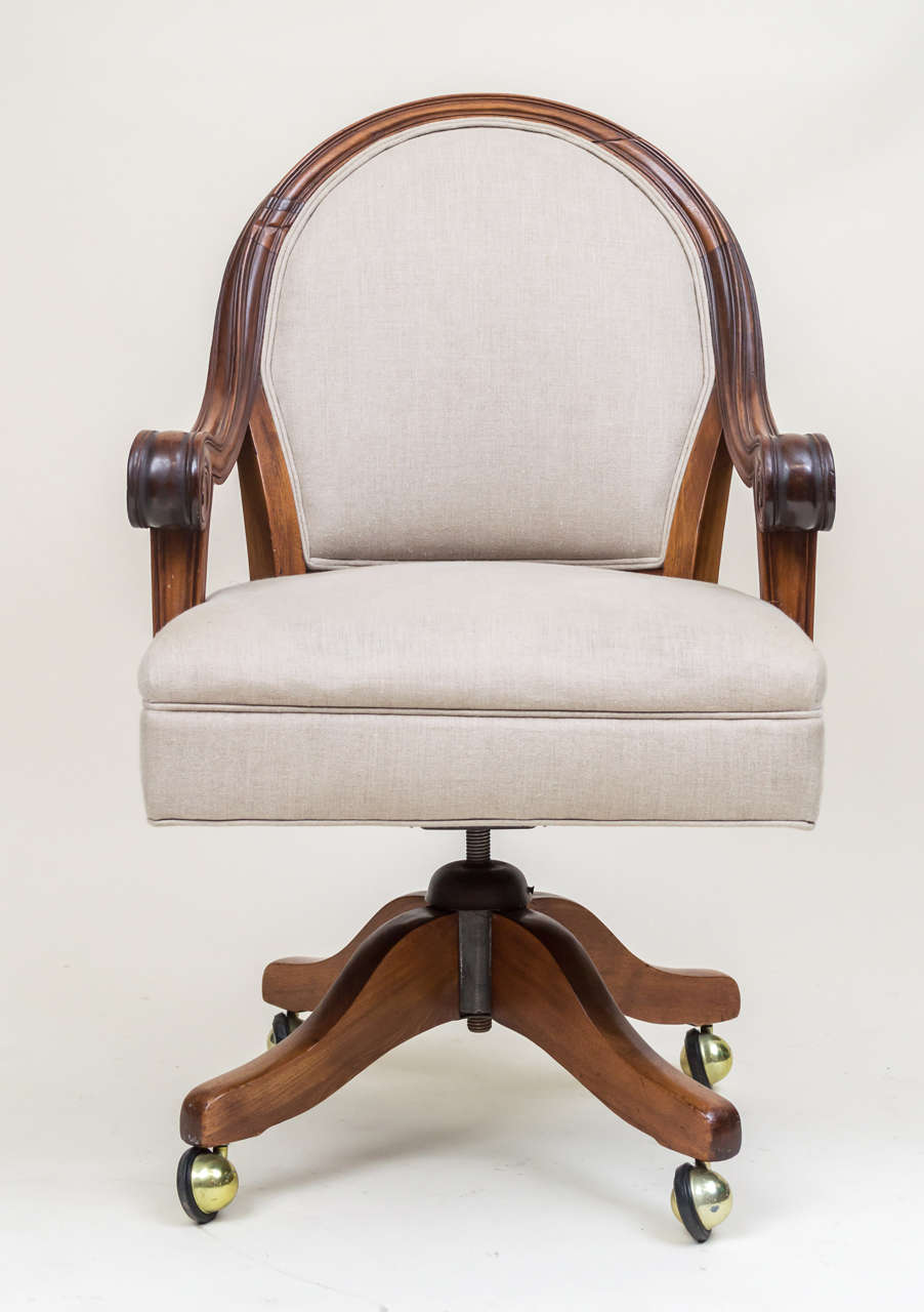 Late Victorian Walnut Desk Chair at 1stDibs victorian office chair