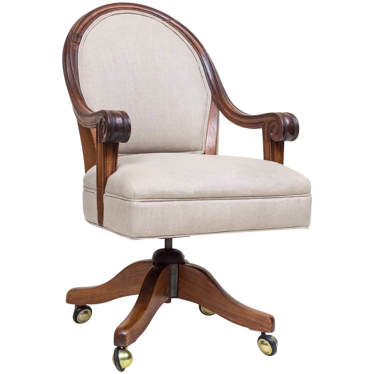 Late Victorian Walnut Desk Chair at 1stDibs victorian office chair